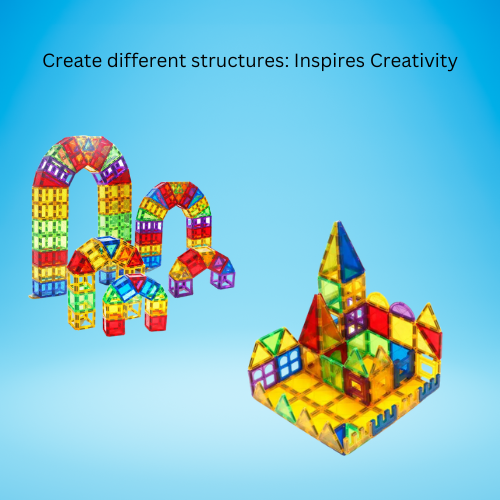 100 PCS Magnetic Tiles for Kids, Stem Learning Toys, Montessori Magnetic Blocks for kids and toddlers