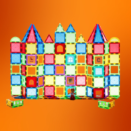 103 PCS Magnetic Tiles for Kids, Stem Learning Toys, Montessori Magnetic Blocks for kids and toddlers