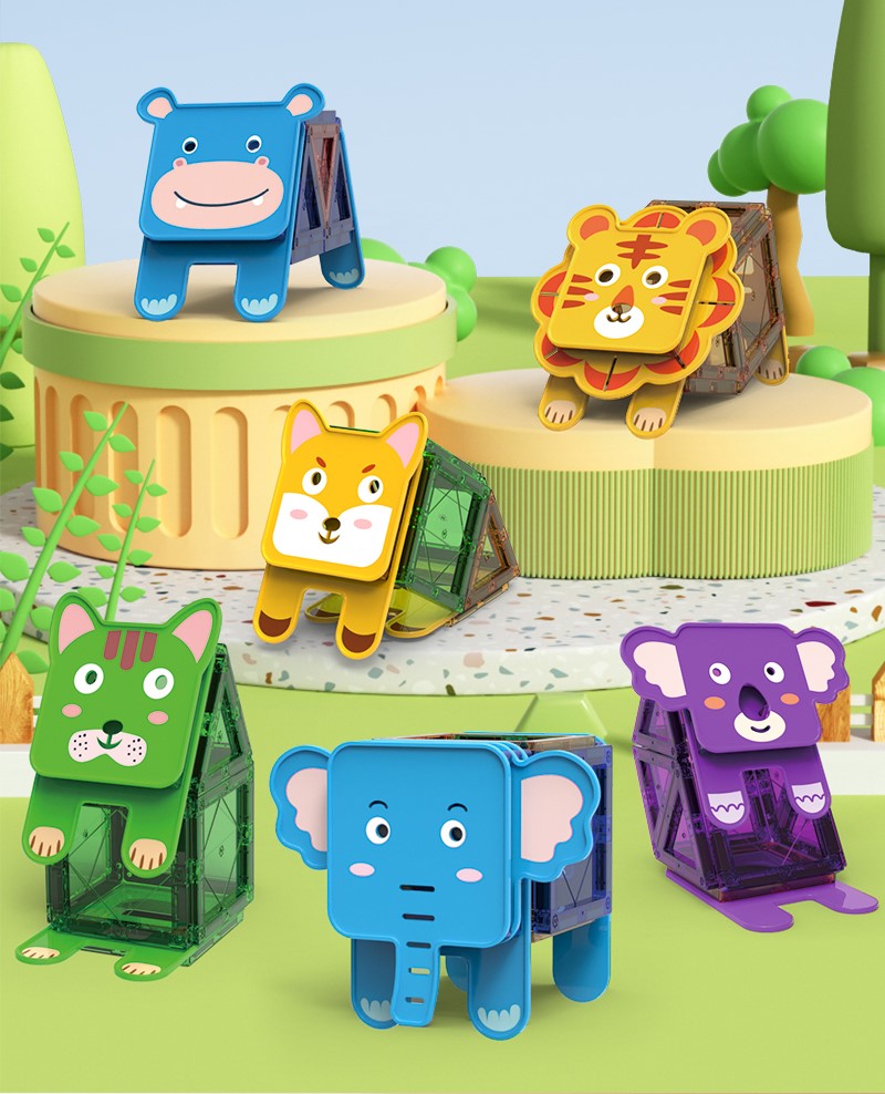 100 PCS Magnetic Tiles for Kids, Stem Learning Toys, Montessori Magnetic Blocks for kids and toddlers