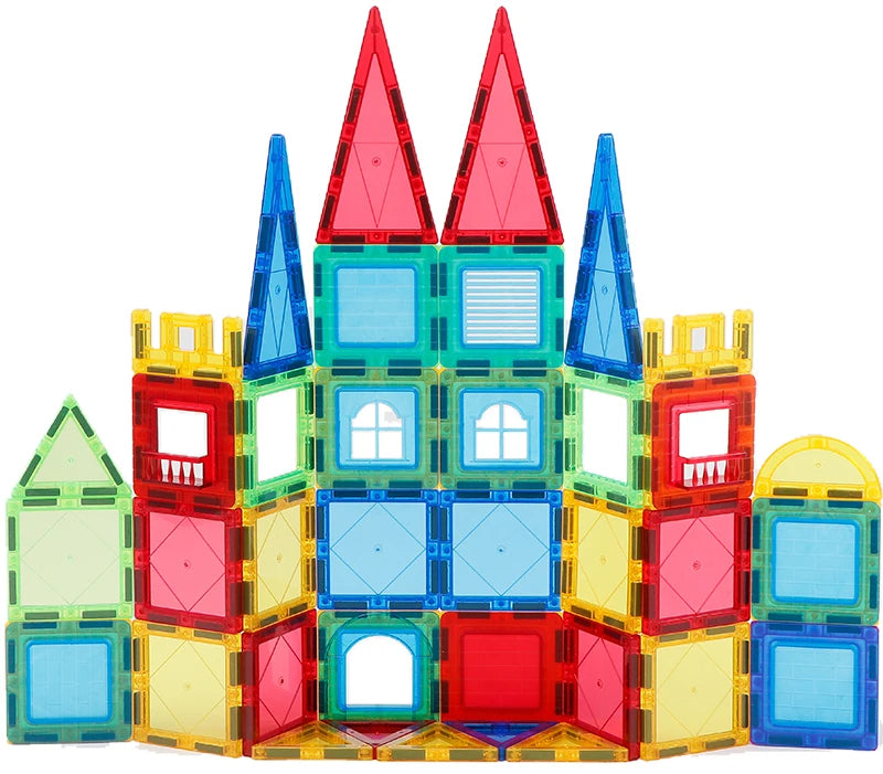60 pcs Magnetic Tiles for Kids, Stem Learning Toys, Montessori Magnetic Blocks for kids and toddlers