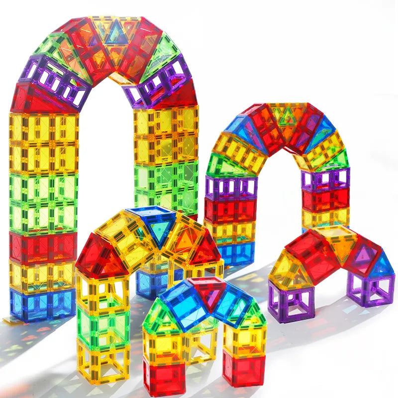 32 Pcs Magnetic Tiles for Kids, Stem Learning Toys, Montessori Magnetic Blocks for kids and toddlers