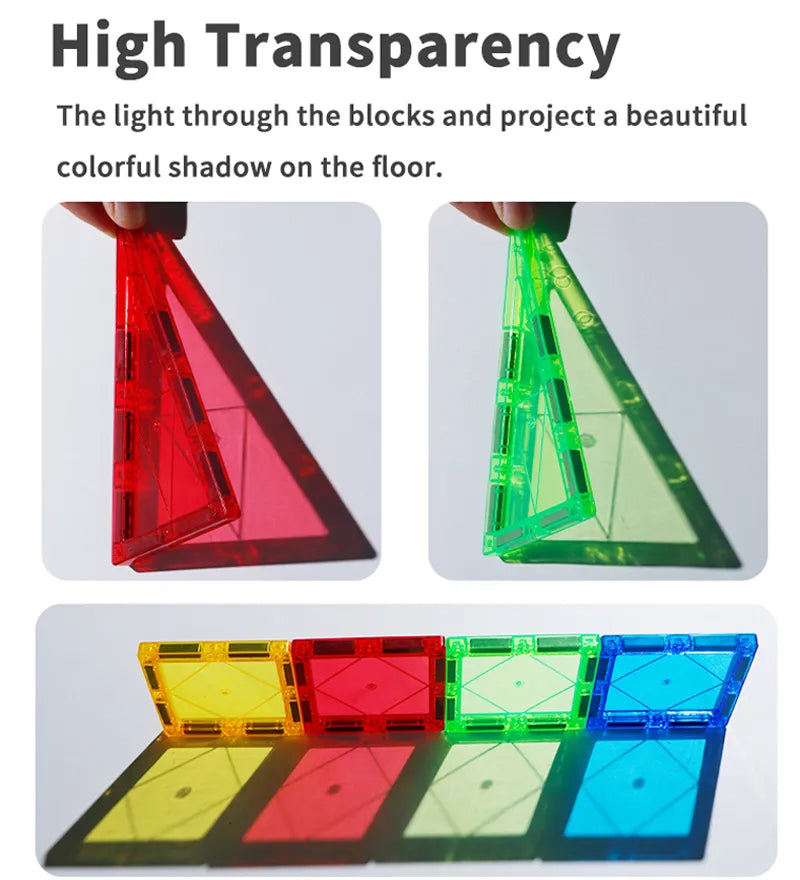 103 PCS Magnetic Tiles for Kids, Stem Learning Toys, Montessori Magnetic Blocks for kids and toddlers