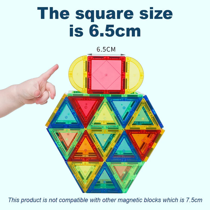 103 PCS Magnetic Tiles for Kids, Stem Learning Toys, Montessori Magnetic Blocks for kids and toddlers