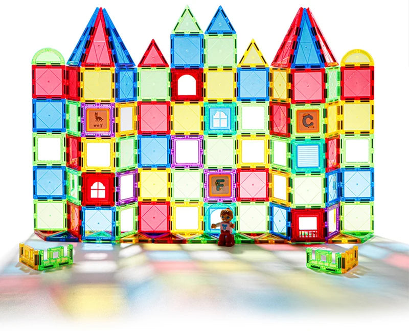 103 PCS Magnetic Tiles for Kids, Stem Learning Toys, Montessori Magnetic Blocks for kids and toddlers